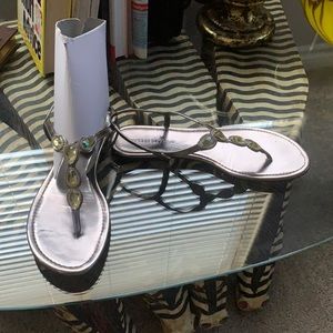 Jeweled Strap Sandals